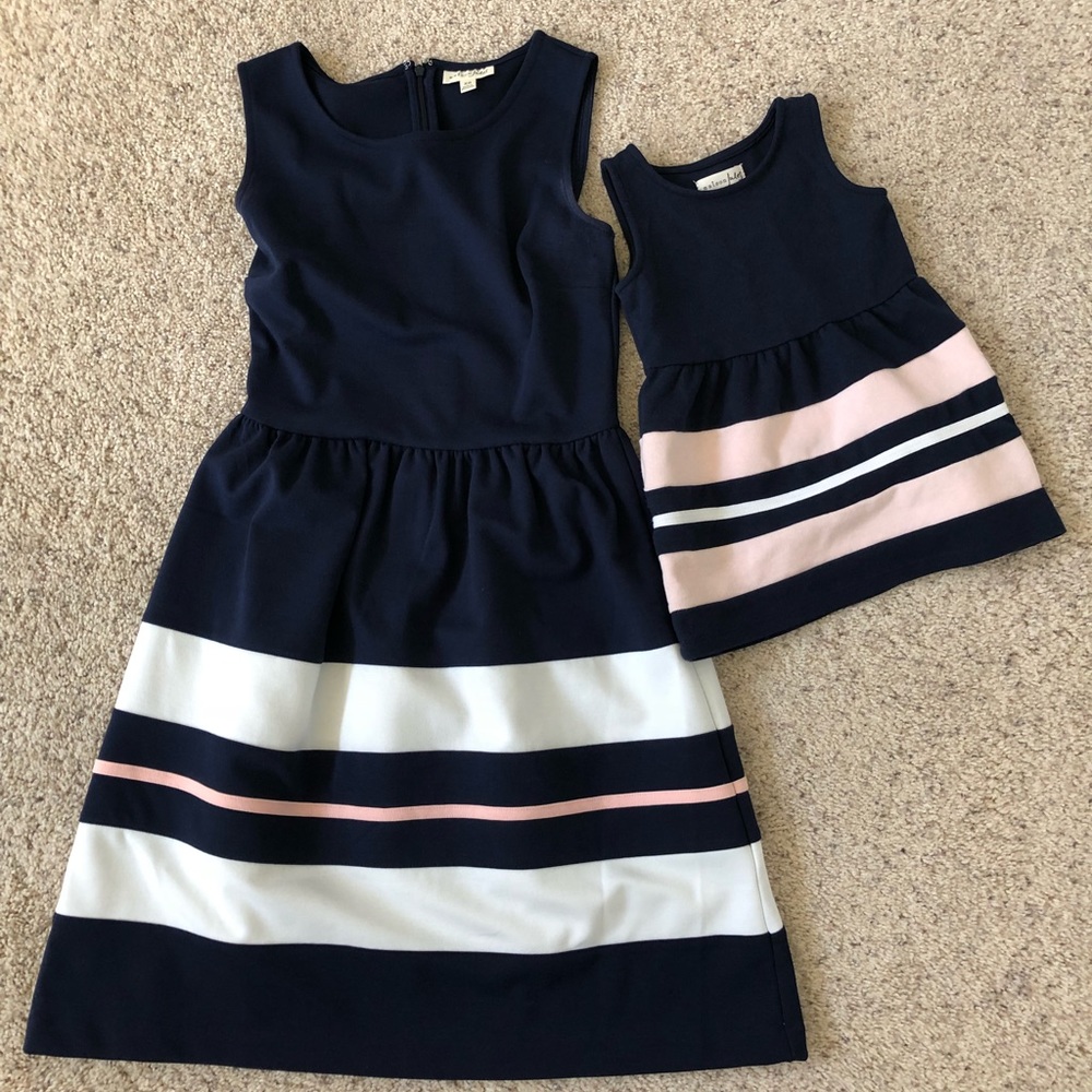 Mommy and me matching dresses.